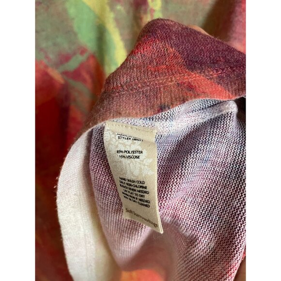 Soft Surroundings Plein De Couleurs Size Medium Knit Colorful Vibrant Rainbow Ar - Picture 7 of 7